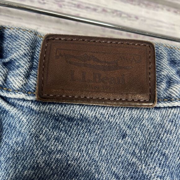 Vintage LL Bean Mens 34x32 Double L Classic Fit Flannel Lined Denim Jeans - Picture 10 of 16
